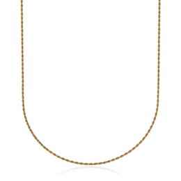 Steelx Stainless Steel Yellow Gold Tone Rope Chain 17+2