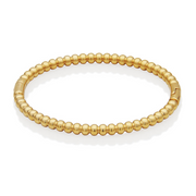 Steelx Stainless Steel Yellow Gold Tone Beaded Bangle