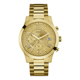 GUESS Mens Gold Tone Chronograph Watch - U0668G4