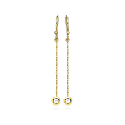 Casablanca 10K Yellow Gold Diamond Whisper Dangle Earrings