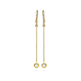 Casablanca 10K Yellow Gold Diamond Whisper Dangle Earrings