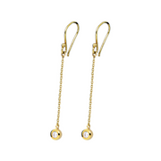 Casablanca 10K Yellow Gold Diamond Whisper Dangle Earrings