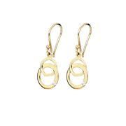 Casablanca 10K Yellow Gold Eternal Unity Hook Diamond Earrings