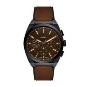 Fossil Everett Chronograph Brown Leather Watch