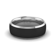 Bogart's 8MM Black Tungsten Inlay Men's Wedding Band