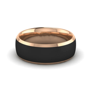 Bogart's 8MM Black Tungsten Inlay Men's Wedding Band