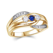 Entwined Family Ring (3-5 Birthstones, Available in Sterling Silver, White Gold or Yellow Gold)