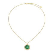 18K Yellow Gold Plated Legacy Jade Locket SN004G