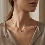 Yellow Gold Plated Initial Necklace AW24N006G