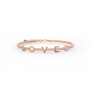 Morganite Birthstone Tennis Bracelet 18K Rose Gold SB001A