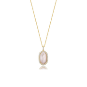 18K Yellow Gold Plated Pearl Glow Secret Locket SN012