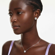 Swarovski Ariana Grande Rhodium Plated Flower Pearl Jewellery Set