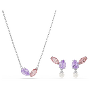 Swarovski Ariana Grande Silver Tone Dragonfly Necklace & Earrings Set