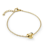 Italgem Veloria Mini Yellow Gold Plated Stainless Steel Puff Heart 5+1