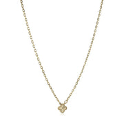 Italgem Veloria Mini Stainless Steel Yellow Gold Plated 9MM Lucky Clover 2.2MM Oval Link 14+2