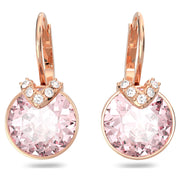 Swarovski Bella V Drop Earrings: Pink