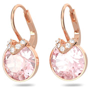 Swarovski Bella V Drop Earrings: Pink