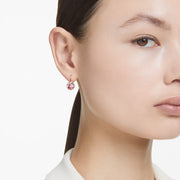 Swarovski Bella V Drop Earrings: Pink