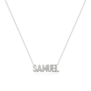 Rhodium Plated Silver Signature Name Necklace AW24N002R