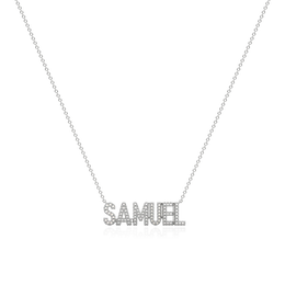 Rhodium Plated Silver Signature Name Necklace AW24N002R