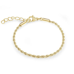 Italgem Veloria Mini Yellow Gold Plated Stainless Steel Polished 2MM Rope 5+1