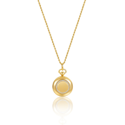 18K Yellow Gold Plated Luna Halo Whisper Locket SN006G