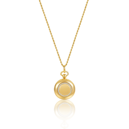 Yellow Gold Plated Luna Halo Whisper Locket SN006G
