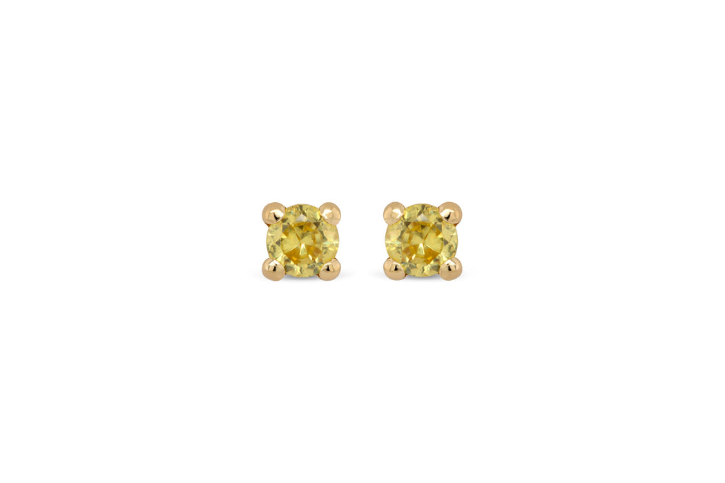 10KT Yellow Gold Children's Birthstone Earrings