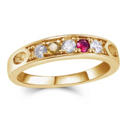 Classic Family Ring (3-5 Birthstones, Available in Sterling Silver, White Gold or Yellow Gold)