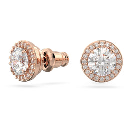 Swarovski Constella Round Rose Stud Earrings
