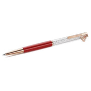 Swarovski Crystalline, Red Lacquered, Rose Gold-Tone, Ballpoint Flower Bell Pen