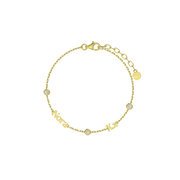 Customizable Linked by Love – Name Bracelet with Emotional Spark SB002G