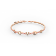 Morganite Birthstone Tennis Bracelet 18K Rose Gold SB001A