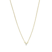 Italgem Veloria Mini Yellow Gold Plated Stainless Steel White CZ Heart 14+2