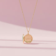 18K Yellow Gold Plated Legacy Jade Locket SN004G