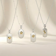 Double-Sided Custom Paw Squircle Necklace AW24N005S