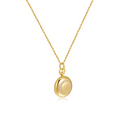 18K Yellow Gold Plated Luna Halo Whisper Locket SN006G