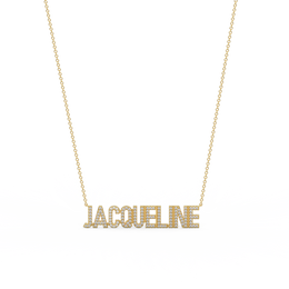 Yellow Gold Plated Silver Signature Name Necklace AW24N002GD