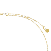 Classic Yellow Gold Plated Silver Spaced Letter Necklace SS25N004C