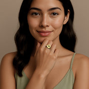 Oval Monogram Ring SR003H