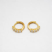 Casablanca 12MM Yellow Gold Plated Vermeil 0.50ctw Lab Grown Diamond Huggie Hoop Earrings