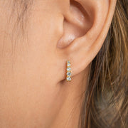Casablanca 12MM Yellow Gold Plated Vermeil 0.50ctw Lab Grown Diamond Huggie Hoop Earrings