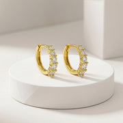 Casablanca 12MM Yellow Gold Plated Vermeil 0.50ctw Lab Grown Diamond Huggie Hoop Earrings