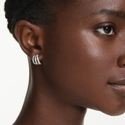 Swarovski Hyperbola Triple Hoop Stud Earrings