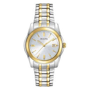 Bulova Men's Classic Two-Tone Stainless Steel White Watch