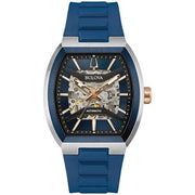 Bulova Men's Blue Dial HNBR Rubber Maquina 98A318 Watch