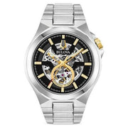 Bulova Men's Maquina Auto Stainless Steel Black Watch