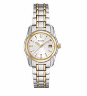 Bulova Women's Classic Two-Tone Stainless Steel White Watch