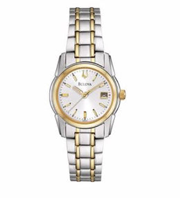 Bulova Women's Classic Two-Tone Stainless Steel White Watch