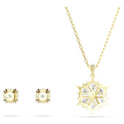 Swarovski Magic Snowflake Stud Earrings & Necklace Jewellery Set